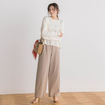 メッシュ柄プルオーバー≪手洗い可能≫