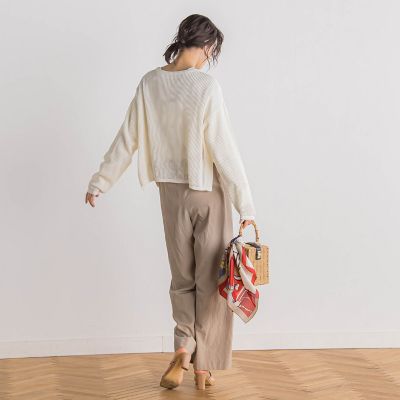 メッシュ柄プルオーバー≪手洗い可能≫