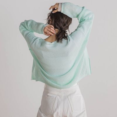 メッシュ柄プルオーバー≪手洗い可能≫