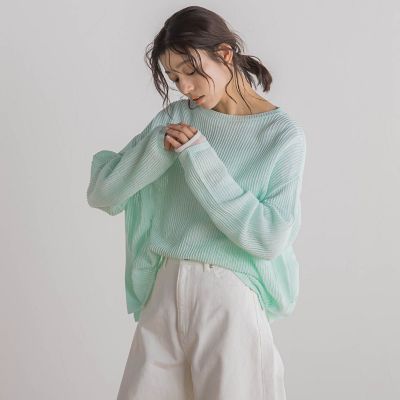 メッシュ柄プルオーバー≪手洗い可能≫