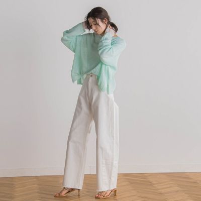 メッシュ柄プルオーバー≪手洗い可能≫
