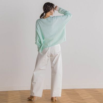 メッシュ柄プルオーバー≪手洗い可能≫
