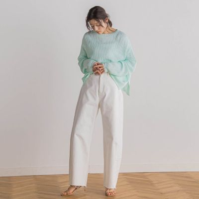 メッシュ柄プルオーバー≪手洗い可能≫