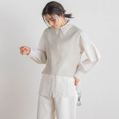 ラメ片畦ベスト≪手洗い可能≫