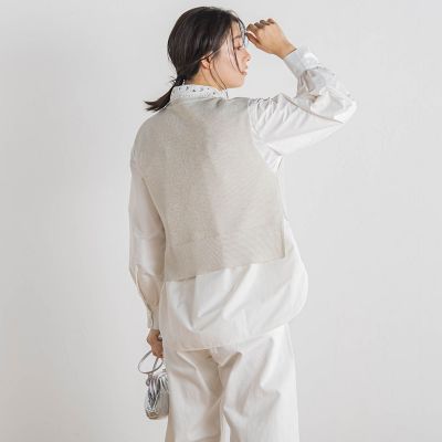 ラメ片畦ベスト≪手洗い可能≫
