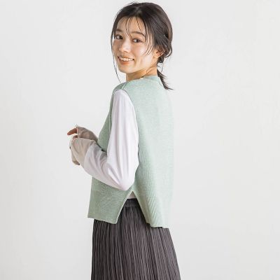 ラメ片畦ベスト≪手洗い可能≫