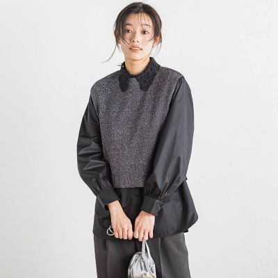 ラメ片畦ベスト≪手洗い可能≫