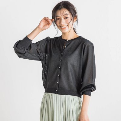 【ＷＥＢ限定】ラメシアーパールカーディガン≪手洗い可能≫