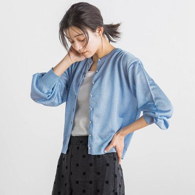 Droite lautreamont (Women)/ドロワットロートレアモン 【ＷＥＢ限定】ラメシアーパールカーディガン≪手洗い可能≫