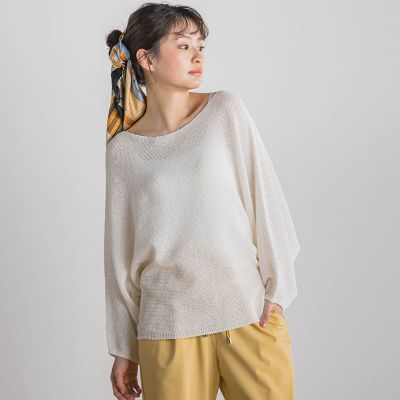 ペーパー混ヤーンドルマンプルオーバー≪手洗い可能≫
