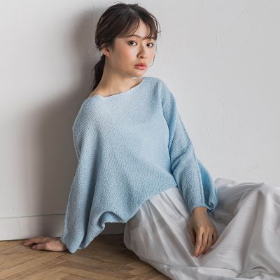 ペーパー混ヤーンドルマンプルオーバー≪手洗い可能≫