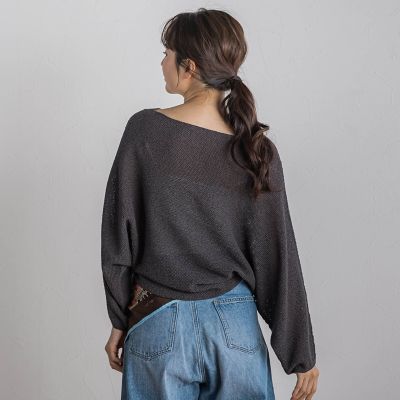 ペーパー混ヤーンドルマンプルオーバー≪手洗い可能≫