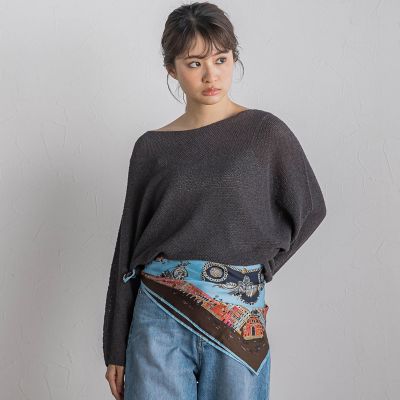 ペーパー混ヤーンドルマンプルオーバー≪手洗い可能≫