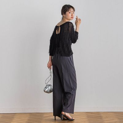 フリンジニットプルオーバー≪手洗い可能≫