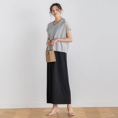 ラメフレンチスリーブプルオーバー≪手洗い可能≫