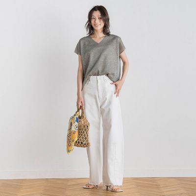 ラメフレンチスリーブプルオーバー≪手洗い可能≫