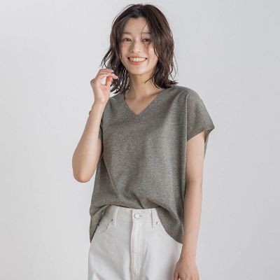 ラメフレンチスリーブプルオーバー≪手洗い可能≫