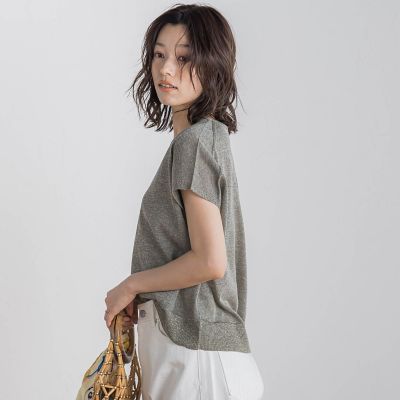 ラメフレンチスリーブプルオーバー≪手洗い可能≫