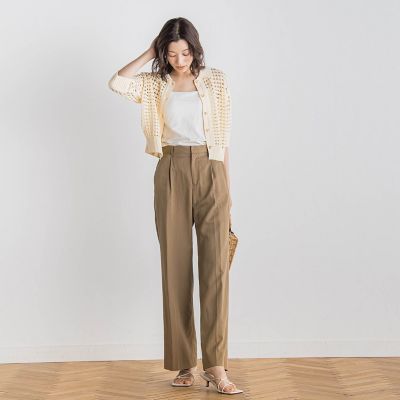 襟付きメッシュニット≪手洗い可能≫