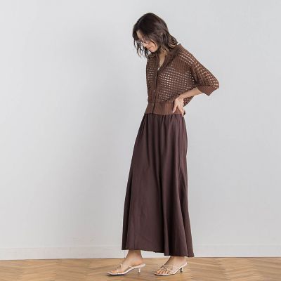 襟付きメッシュニット≪手洗い可能≫