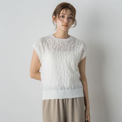 ＜Droite lautreamont (Women)＞【ＷＥＢ限定】ジャカードニット≪手洗い可能≫