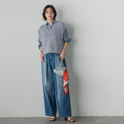 ラメフェザーニットベスト≪手洗い可能≫ | Droite lautreamont (Women