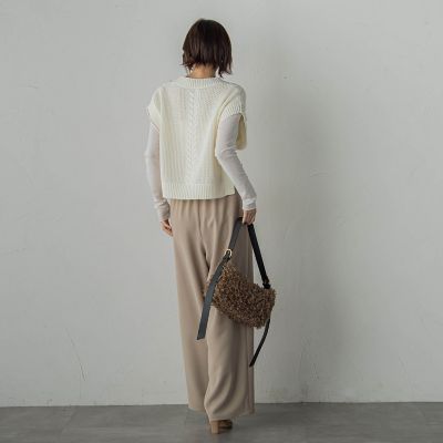 メッシュケーブルニットベスト≪手洗い可能≫ | Droite lautreamont