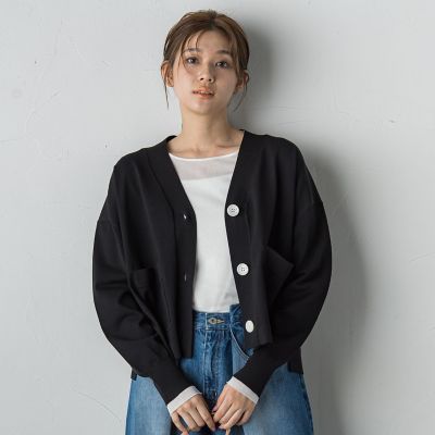 ＜Droite lautreamont (Women)＞Ｖネックカーディガン≪手洗い可能≫