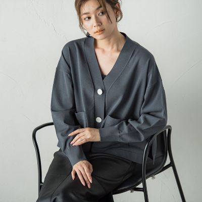Vネックカーディガン≪手洗い可能≫ | Droite lautreamont (Women