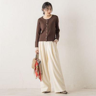 シアー切替えRIBニット≪手洗い可能≫ | Droite lautreamont (Women