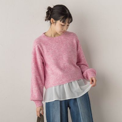 WEB限定】メランジライク天竺ニット≪手洗い可能≫ | Droite