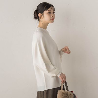 ウォッシャブルバナナスリーブニット≪手洗い可能≫ | Droite