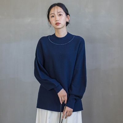 ＜Droite lautreamont (Women)＞ウォッシャブルバナナスリーブニット≪手洗い可能≫