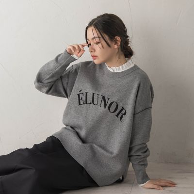 ＜Droite lautreamont (Women)＞ロゴスウェットニット≪手洗い可能≫