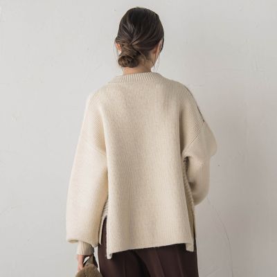 シャギージャカード切替えニット≪手洗い可能≫ | Droite lautreamont