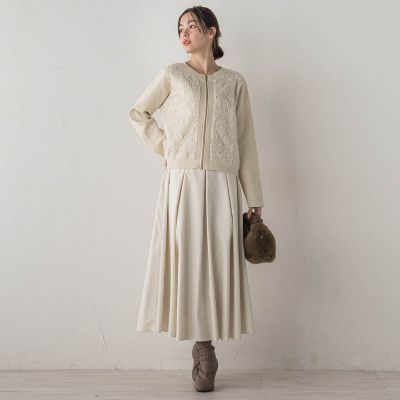 オーガンジー刺繍ミラノリブブルゾン≪手洗い可能≫ | Droite