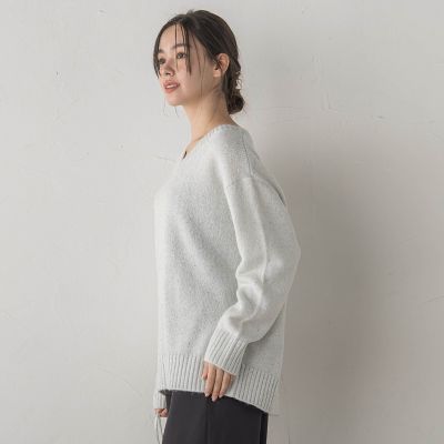 スパンコールVネックニット≪手洗い可能≫ | Droite lautreamont