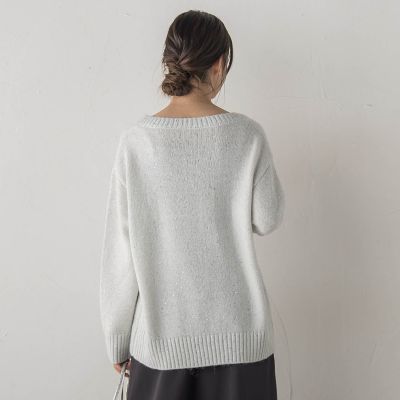スパンコールVネックニット≪手洗い可能≫ | Droite lautreamont