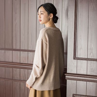 スパンコールVネックニット≪手洗い可能≫ | Droite lautreamont