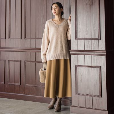 スパンコールVネックニット≪手洗い可能≫ | Droite lautreamont