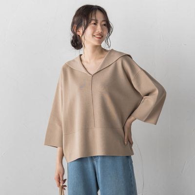 ＜Droite lautreamont (Women)＞セーラーカラーニット