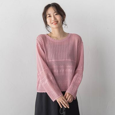 ＜Droite lautreamont (Women)＞レース柄ニット