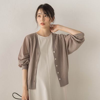 シアーVネックカーディガン | Droite lautreamont (Women)/ドロワット