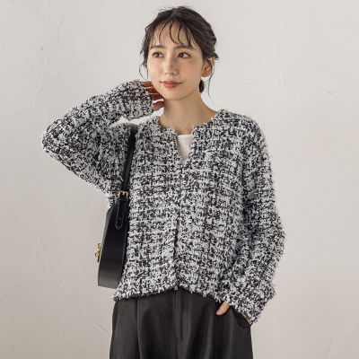ファンシーツィードジャケット | Droite lautreamont (Women