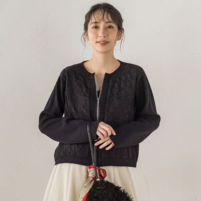 レースドッキングカーディガン | Droite lautreamont (Women