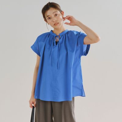 コットンボイルローンフリルブラウス≪手洗い可能≫