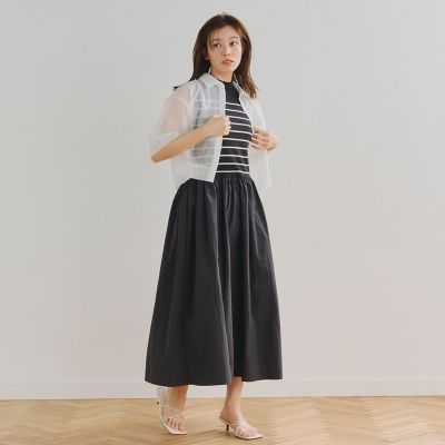 ロンドオーガンザクロップドシャツ≪洗濯機で洗える≫