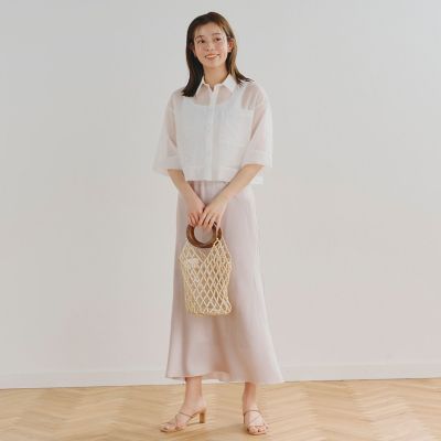 ロンドオーガンザクロップドシャツ≪洗濯機で洗える≫