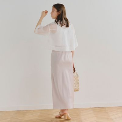 ロンドオーガンザクロップドシャツ≪洗濯機で洗える≫