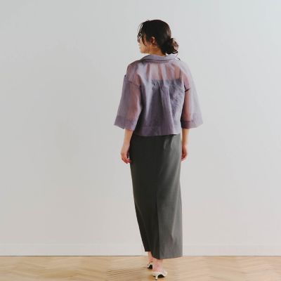 ロンドオーガンザクロップドシャツ≪洗濯機で洗える≫
